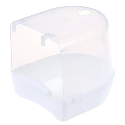 1Pc Plastic Bird Water Bath Box Parrots Parakeet Hanging Birdbath Cage Bathtub Bird Bath Bird Water Bath Tub Pet Bird Bowl